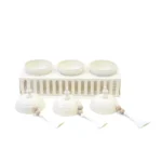 3 hammered Canister on Patterned Stand - Image 5