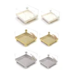 Square Plexi Cover Metal Tray