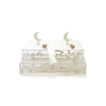 "Ramadan Karim" Stand with Two Transparent Canisters & Tassel - Image 4