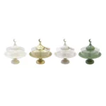 Metal Cake Stand with plexi Cover Cream Dome & Tassel