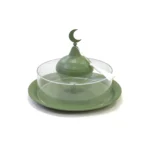 Metal Serving Cake with Plexi Cover Dome & Tassel - Image 3