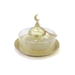 Metal Serving Cake with Plexi Cover Dome & Tassel - Image 5