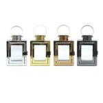 Cube Glass Metal Lantern