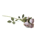 Five Pearl Roses Artificial Branch - Image 3