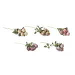 Five Pearl Roses Artificial Branch