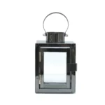 Cube Glass Metal Lantern - Image 2