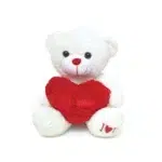 "I Love You" Red Heart White Bear Plush Toy - Image 2