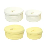 Handle Cover Woven Basket set of 2