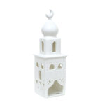 White Mosque Tower Ceramic Deco