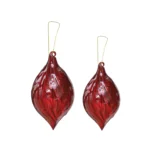 Clear Glass Tear Drop Ornament - Image 3