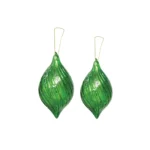 Textured Glass Tear Drop Ornament - Image 3