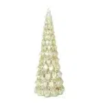 Ivory Spiked Christmas Tree Glass Led Decorative
