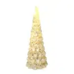 Ivory Spiked Christmas Tree Glass Led Decorative - Image 2