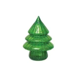 Mini Ribbed Christmas Tree Glass Decorative - Image 3