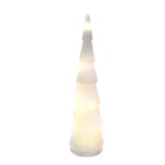 Pearl Ribbed Christmas Tree Glass Led Decorative - Image 2