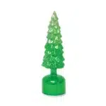 Green Spiked Footed Christmas Tree Glass Led Decorative